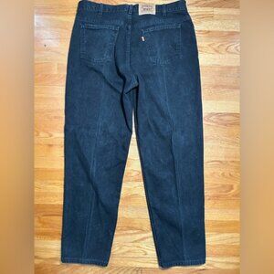 Vintage Levi’s 634 Orange Tab Relaxed Tapered Black Denim Jeans 38x32